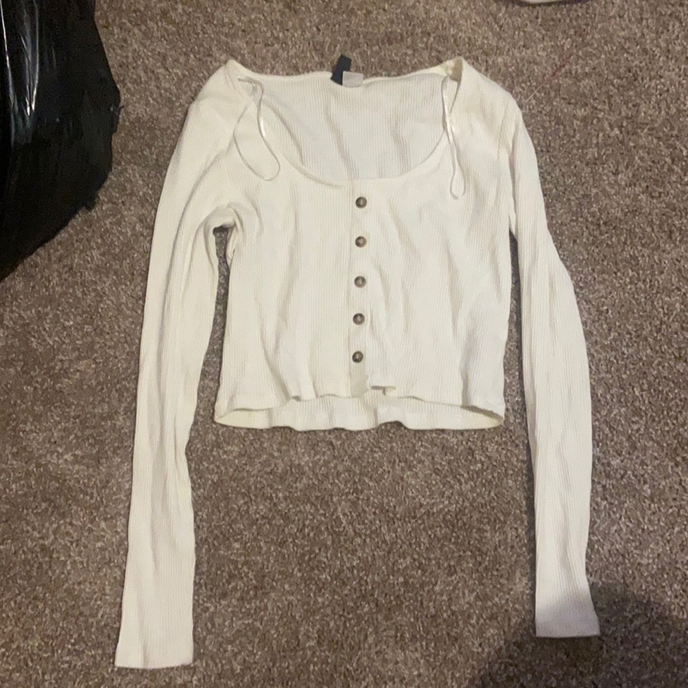 h&m white long sleeve